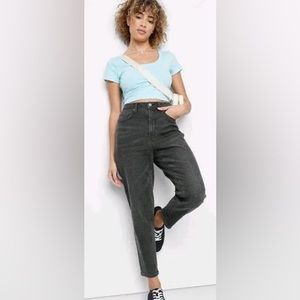 Wild Fable High Rise Black 90s Relaxed Straight Leg Jean - Size 10